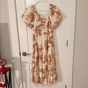 Orange Creek Floral Midi Dress